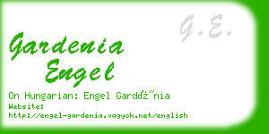 gardenia engel business card